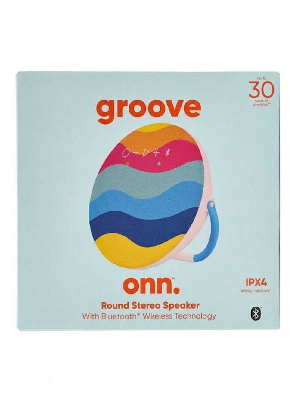 Onn. groove Round Stereo Wireless Speaker w/ Bluetooth Wireless Technology